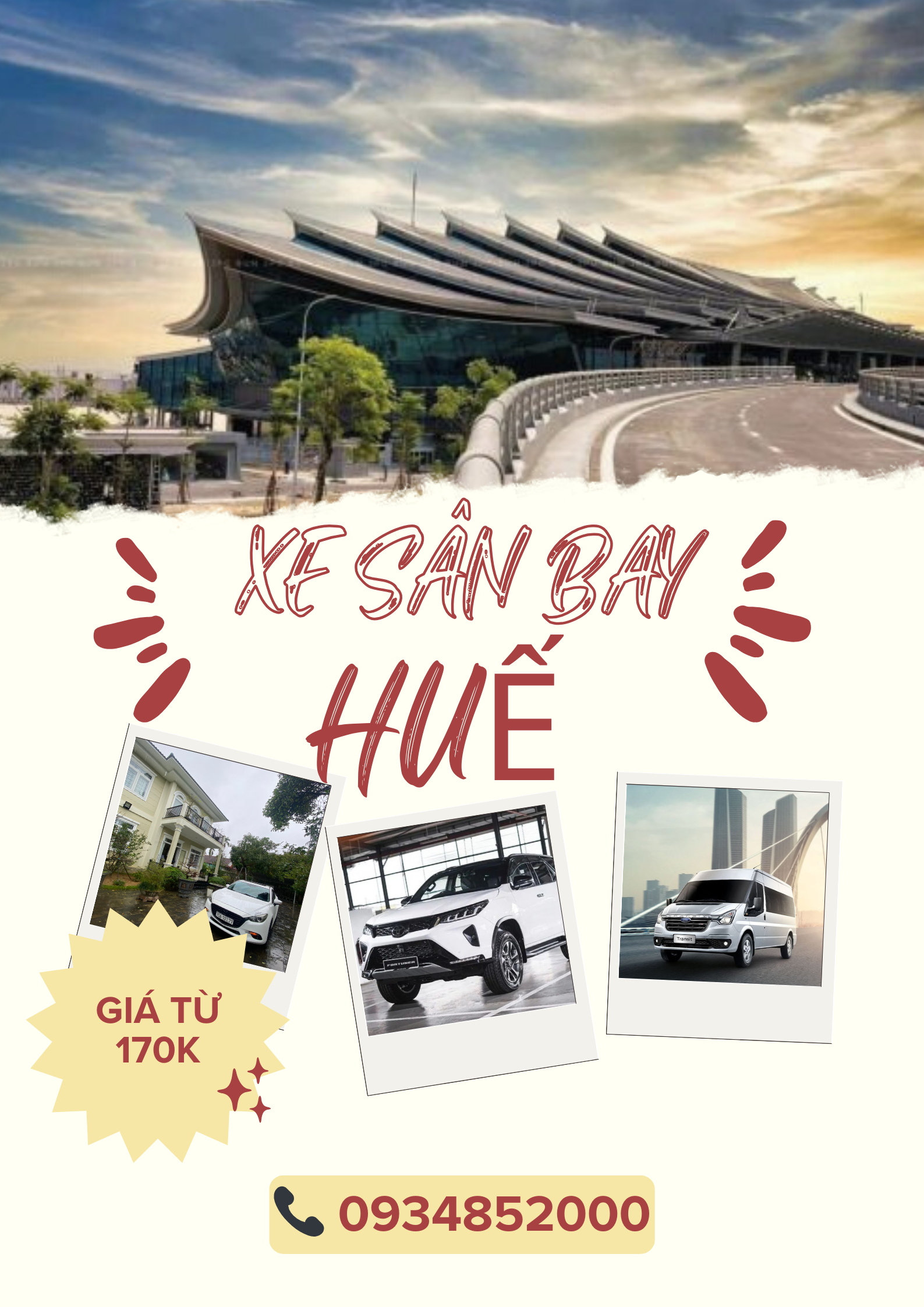 Đơn vị xe đưa đón uy tín và an toàn tại sân bay Huế